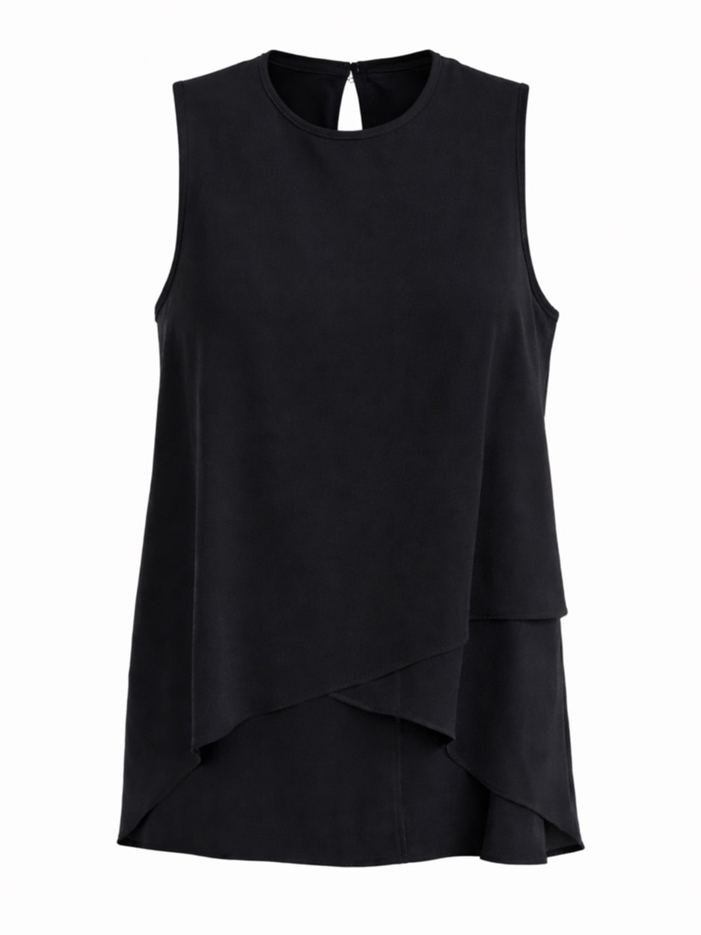 BCBG Max Azria Black Sleeveless Layered Blouse Size S NWT MSRP $138